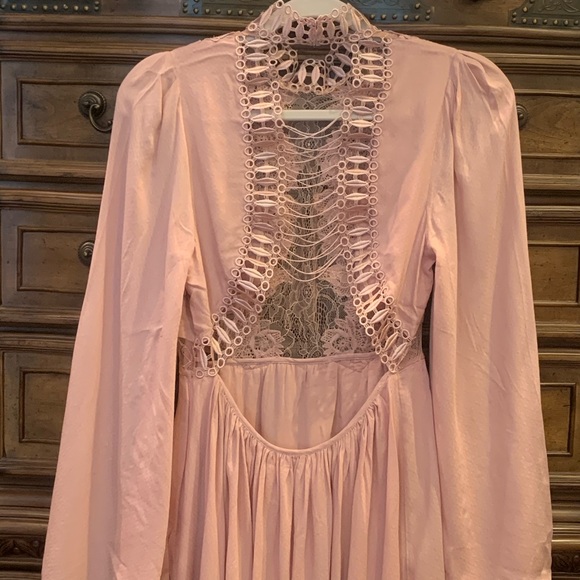 NWT $300 Free People Divine Mini Dress Rose Lace 4 - Picture 12 of 16